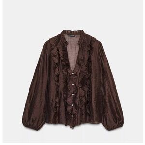 Zara Ruffled Blouse NWT